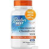 Doctor's Best Glucosamine Chondroitin MSM, Non GMO, 240 Capsules | Joint Health Support Supplement for Women &amp; Men, Nutritional Support for Joint Strength, Hair, Skin &amp; Nails, Gluten Free