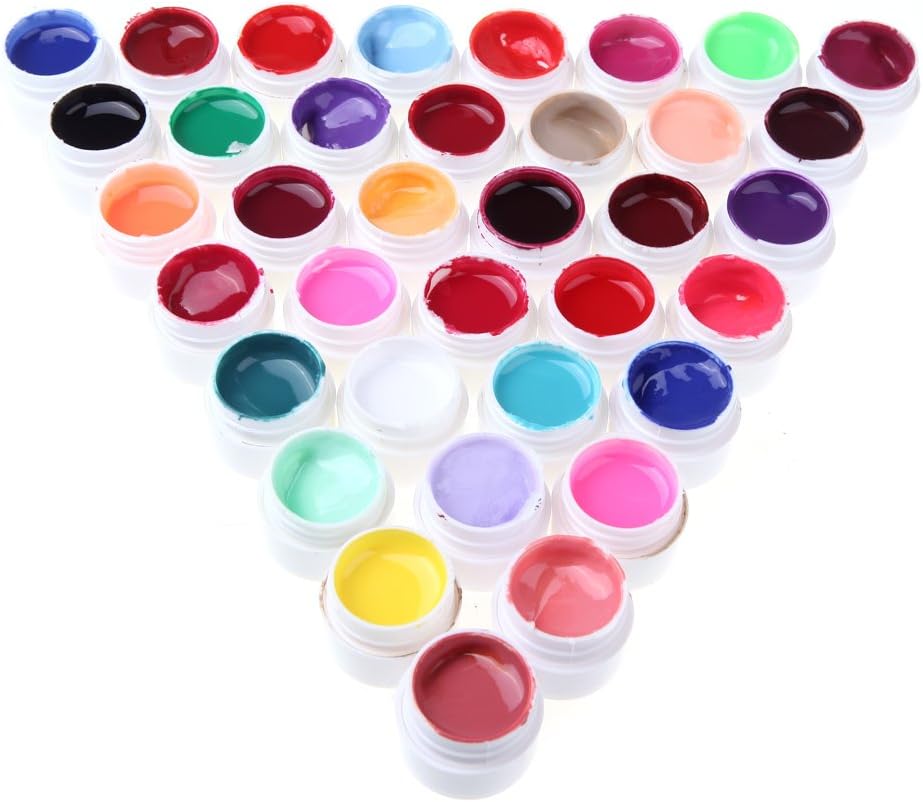 Ritioner 36 Color Nail Art Pigment Set Poly Gel UV Gel Builder Polish Solid Glue Nail Extension Gel