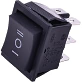 SUKATC R11955 Rainbow Power Switch Rocker Style 2-Speed with 6 Terminals Compatible with a Wide Range of Applications