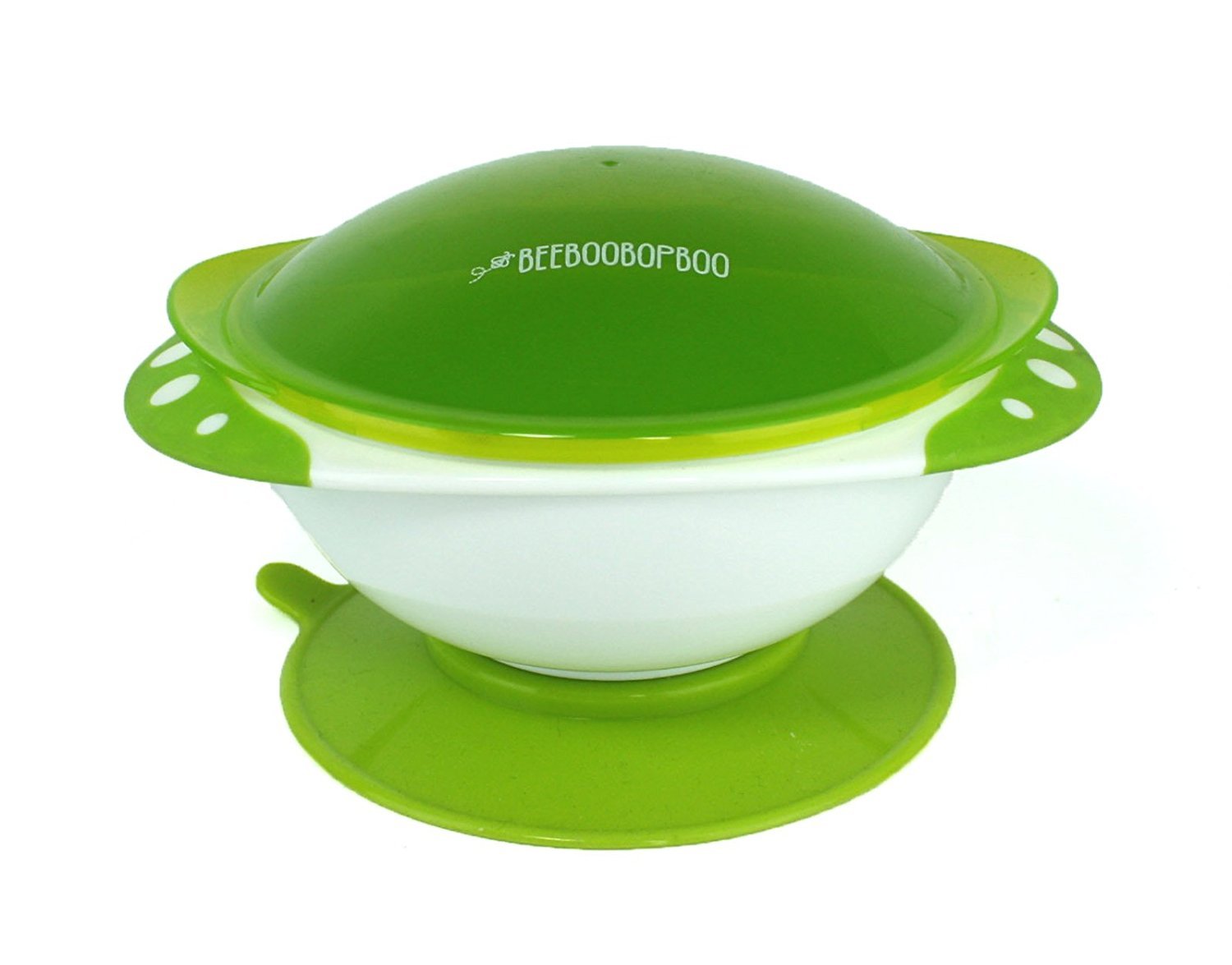 Stay Put Baby Bowls with Suction, Vacuum Seal with Quick Tab Release and Snap on Lid, Spill Proof, 3 Compartment Food Storage Design from BEEBOOBOPBOO