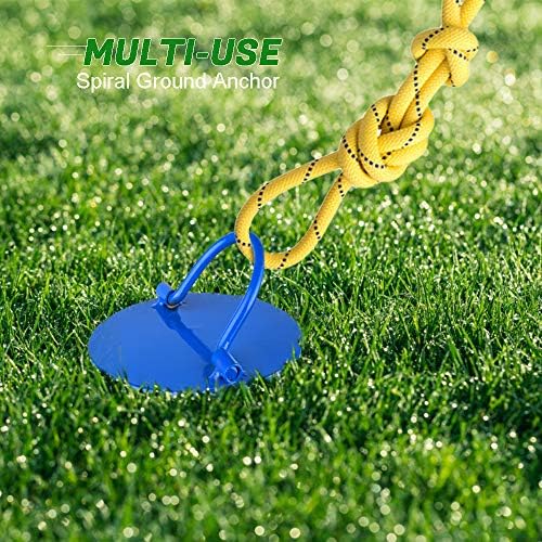 Tent Stakes Spiral Ground Anchor with Folding Ring, Ground Stakes Heavy