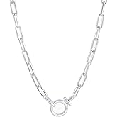 gorjana - Parker Necklace 18" - 18k Silver or Gold Plated - Adjustable Paperclip Link Chain - Chunky Clasp - Ideal Gift Packaging
