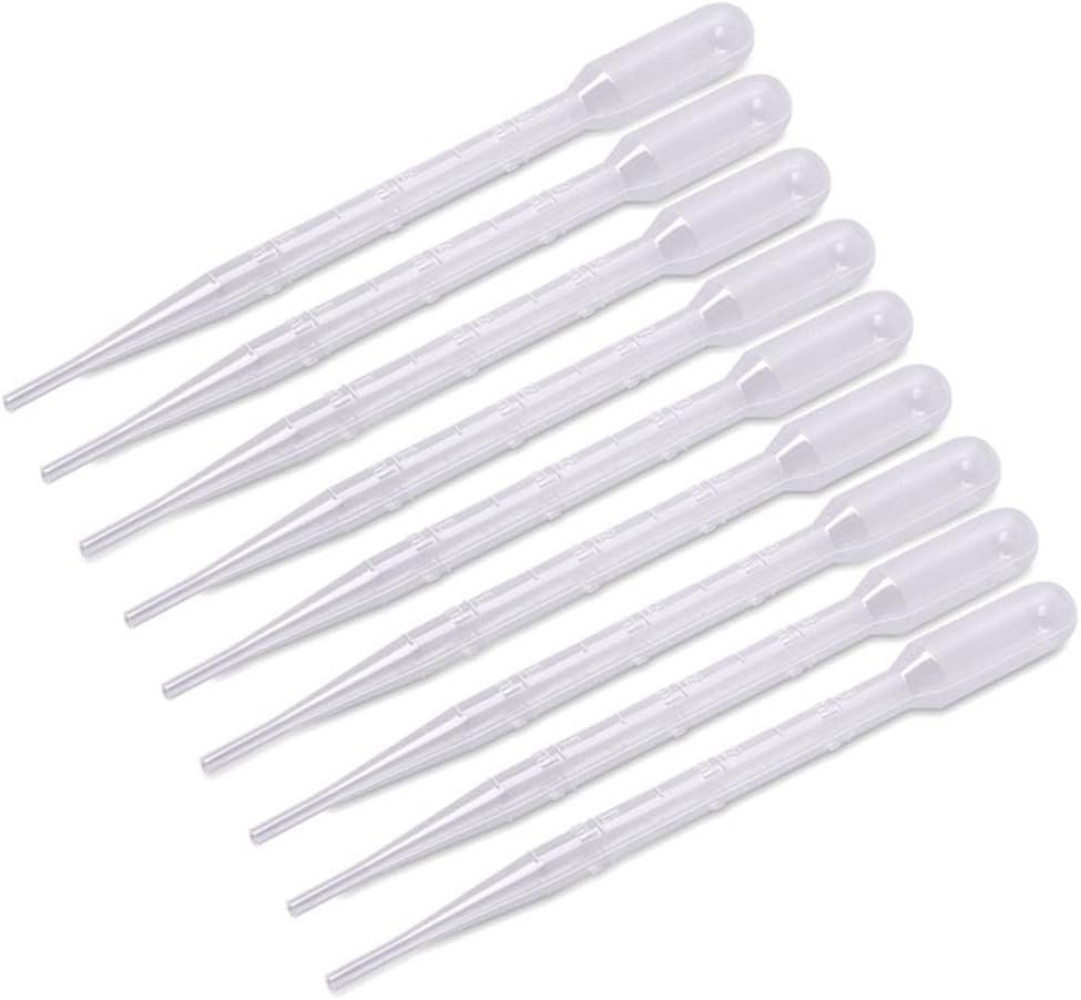 Westeng 20pcs Disposable Plastic Eye Dropper Transfer Dropping Pipettes Liquid Eye Dropper Set 3ml