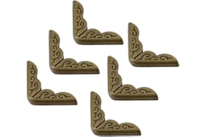Teensery 100 Pcs Metal Book Corner Protector Decorative Corner Cover for Scrapbook Photo Album Diary (Bronze)