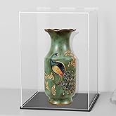 HEMYLU Acrylic Case for Display, Clear Acrylic Display Box with Matte Black Base, Dustproof Display Case with Lid for Collectibles, Trophy and Toys (7x7x11 inch)