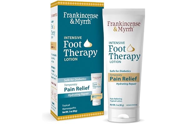 Frankincense & Myrrh Intensive Foot Therapy Lotion, Diabetic Relief, 3 oz | Dual-action cream relieves diabetic nerve & restless leg pain while repairing dry, rough, cracked skin on feet. Fast relief.