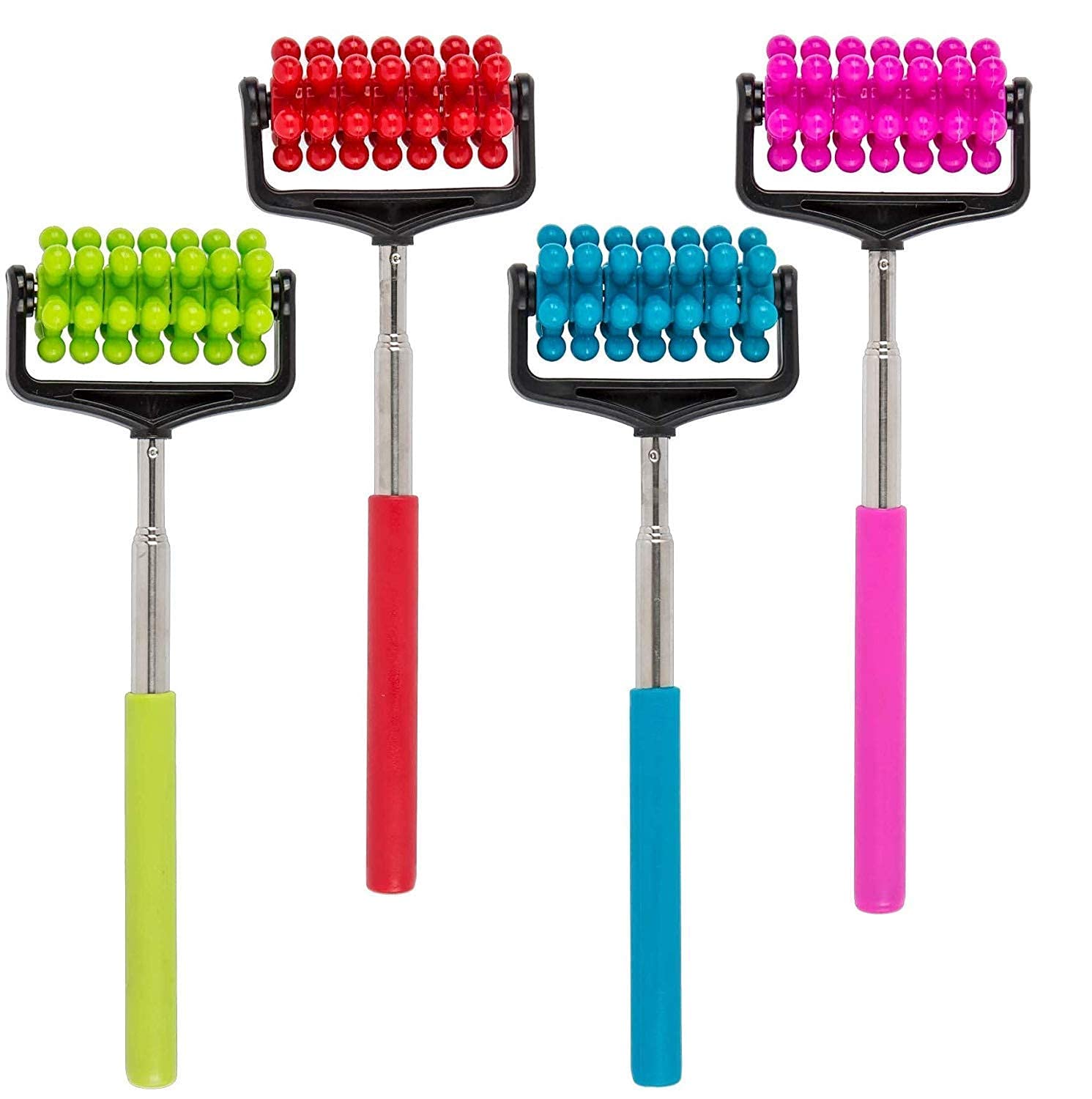 Nolofy 2 Pcs Back Massage Roller Massager Extendable Stick Telescopic