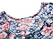 MSBASIC Womens Vintage Floral Print Long Sleeve Round Neck Casual Flared Midi Dress
