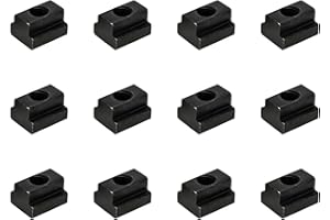 Tsnamay M10 T-Slot Nut,Black Oxide Finish,Grade 8.8,3/8 Threads,Slot Width 12mm,Slot Depth 7mm,Total Depth 14mm,Pack of 12