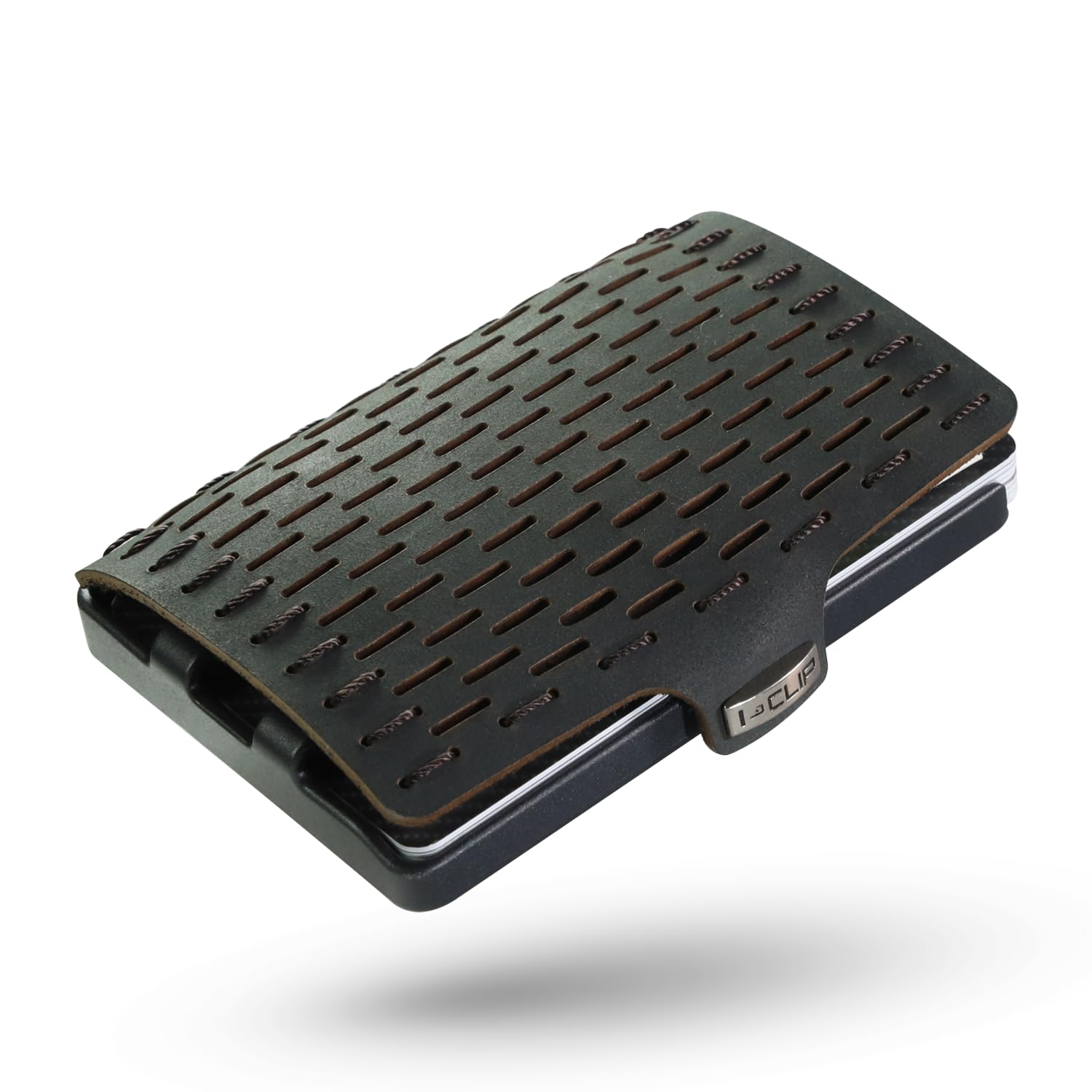 I-Clip Original Wallet with Coinpouch - Leather Wallet - Cardholder with Moneyclip - Slim Wallet - Black