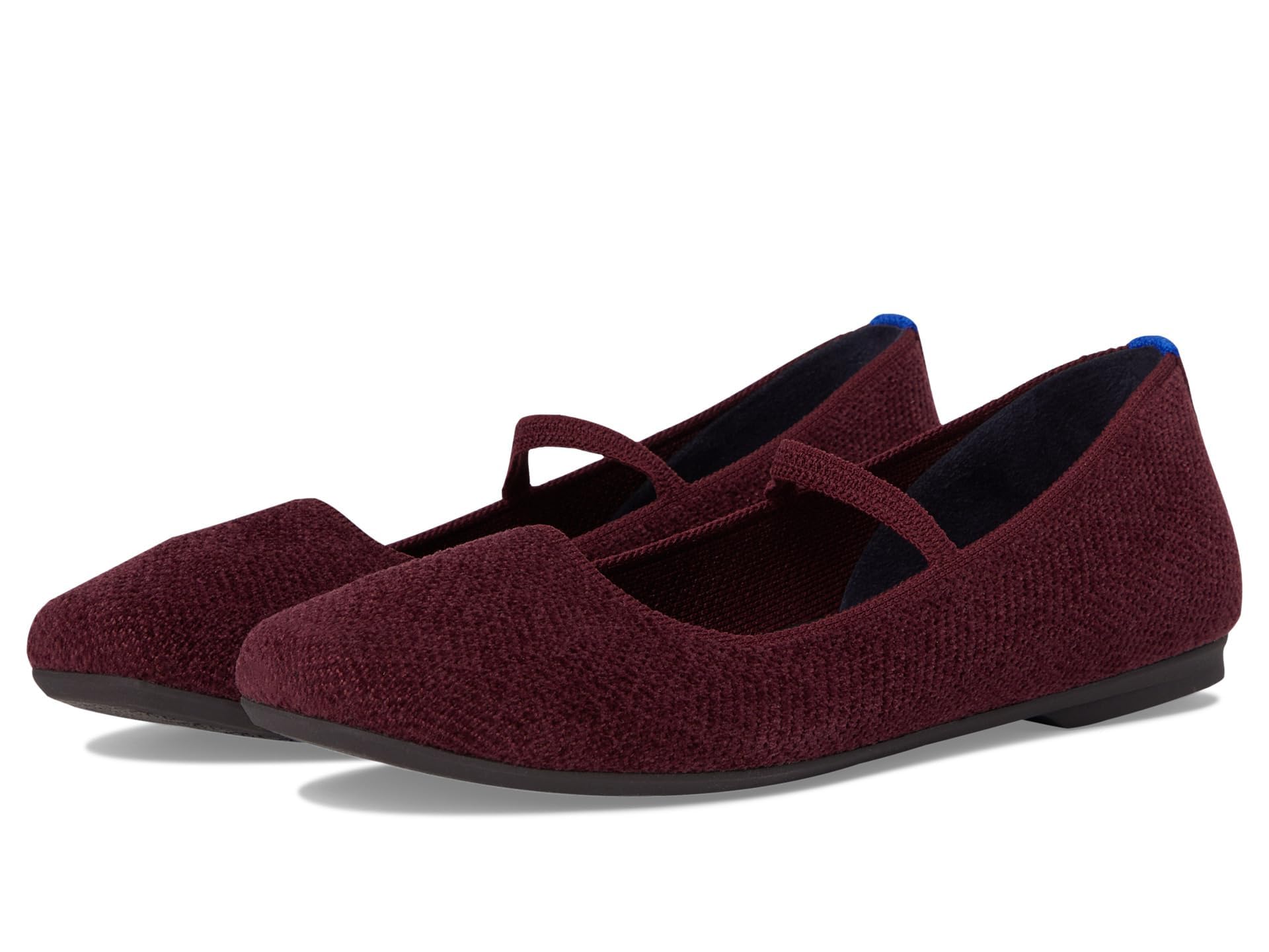 Photo 1 of Rothy's Women's Max Square Mary Jane Flat, Revelvet Syrah, 11
