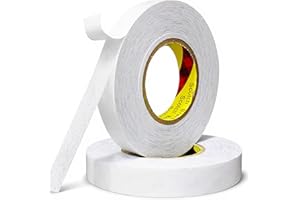 Double-Sided Tape, Removable Tape for Walls, Posters, LED Strips, Car Decoration, Home, White (32Ft x 0.35In)