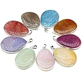 QSLLER 4pcs Natural Crystals Agate Stone Charms Big Size Water Drop Shape Pendants For Jewelry Making DIY Necklaces Earrings Accessories