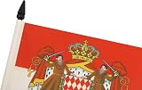 AZ FLAG Monaco Coat of Arms Table Flag 5x8 in 21x14 cm with Pole & Base view 4