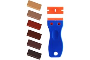 A-HEYIDA Wood Filler Waxs - 6 Colors Hardwood Floor Scratch Repair Kit, Upgrade Laminate Floor Repair Kit, Vinyl Wood Floor Repair Kit, Furniture Wood Crayons for Scratche Nail Holes Floors Cabinets Doors