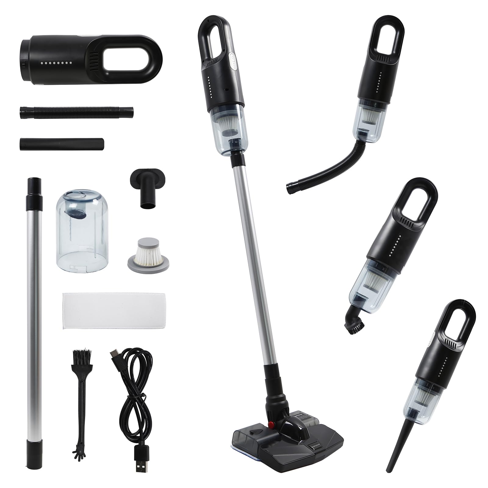Photo 1 of ***BROKEN, SOLD FOR PARTS*** Semana Handheld Cordless Vacuum Cleaner, Two Speed Adjustment, Rechargeable, Lightweight&Portable, Suitable for Floors, Carpets, Car Cleaning, and Easy Grooming of Pet Hair, Black