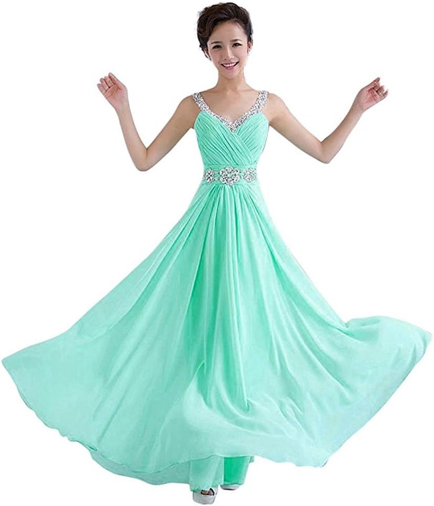 Kmformals Women's Beaded Crystals Prom Dress Bridesmaid Dresses