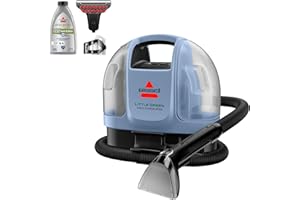 BISSELL Little Green Mini Cordless Portable Carpet and Upholstery Deep Cleaner, Car/Auto Detailer, with HydroRinse Self-Cleaning Tool and 4" Tough Stain Tool, Limited Edition Color Lake, 4015L