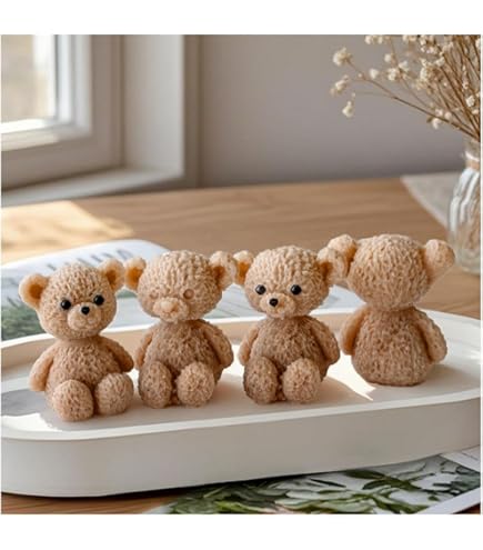 Early Riser Bear Kerze Silikon form für Freund handgemachte Ornamente Geschenk B