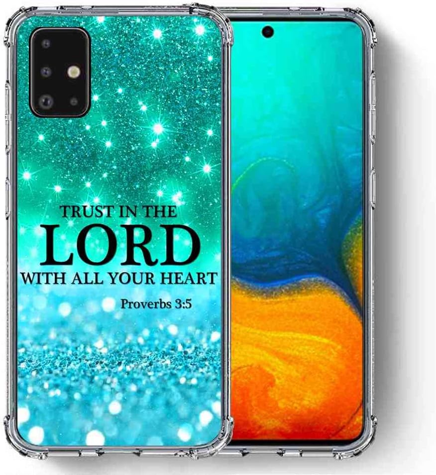 for Samsung Galaxy A71 Case, SuperbBeast [Proverbs 3:5 Trust in The Lord with All Your Heart] Ultra Slim Thin Protective Case Cover/Reinforced Corner