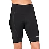 Terry Bike Shorts Women Padded Cycling Shorts for Women, Hi Rise Holster High Waisted Compression Shorts, Reg & Plus Sizes