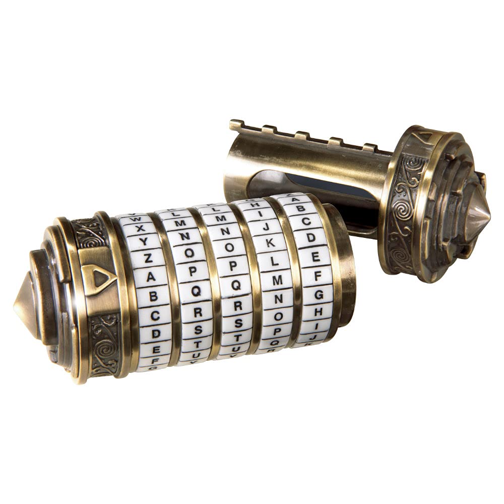 The Noble Collection Da Vinci Code Mini Cryptex - 4in (10cm) Officially Licensed Miniature Working Movie Prop Replicas Gifts