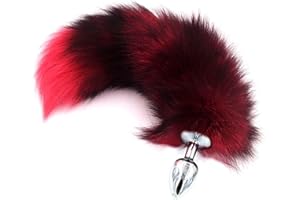 Fox Tails Anal Plug Metal Anal Sex Toys Butt Plug Sex Games Role Play Cosplay Toys Drop Shipping (Color : B, Size : S pug)
