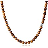 GAVU 8mm Semi-Precious Gemstone Beaded Necklace for Men, Healing Crystal Necklaces for Men
