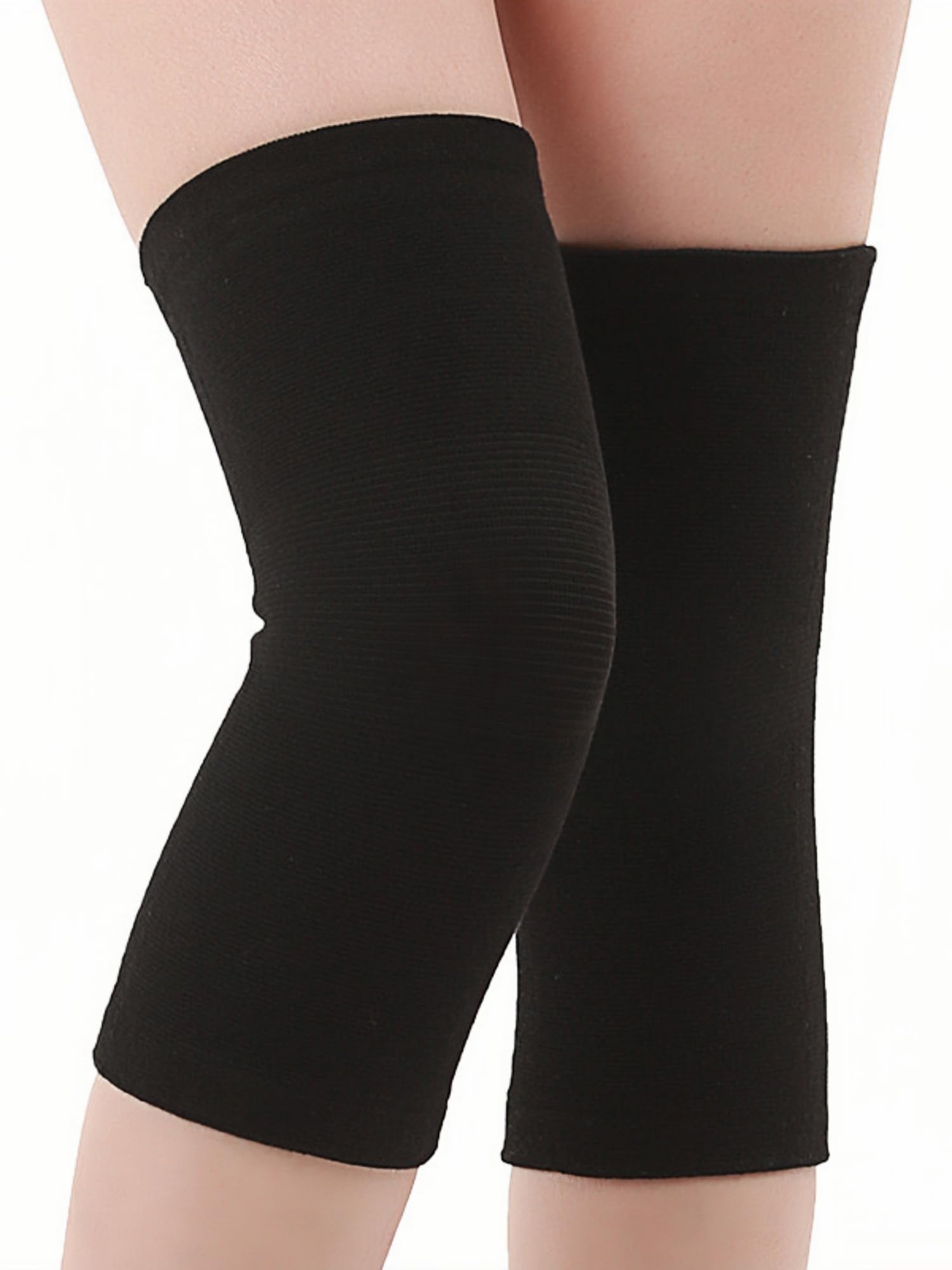 Photo 1 of inflossom Bamboo Knee Sleeves, Knee Compression Sleeve Women Men Elastic Warm Slip-on Recovery Knee Brace for Arthritis Knee Pain