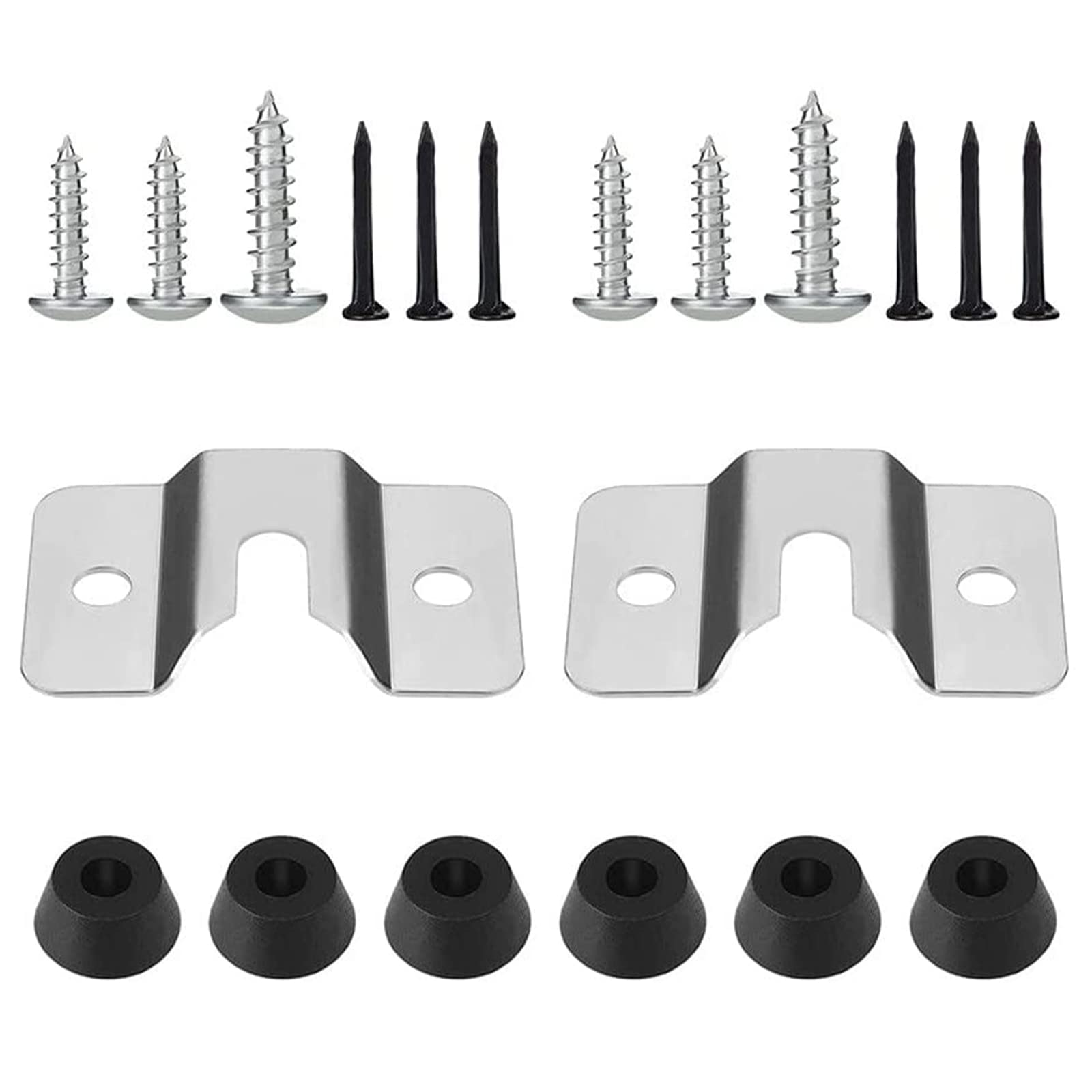 Cdemiy Dart Board Hanging Kit, 2 PCS Dartboard Bracket, Dartboard Fixing Kit, Darts Holder for Hanging Screw Hook Set Accessories Kits, (AM02236611TY)