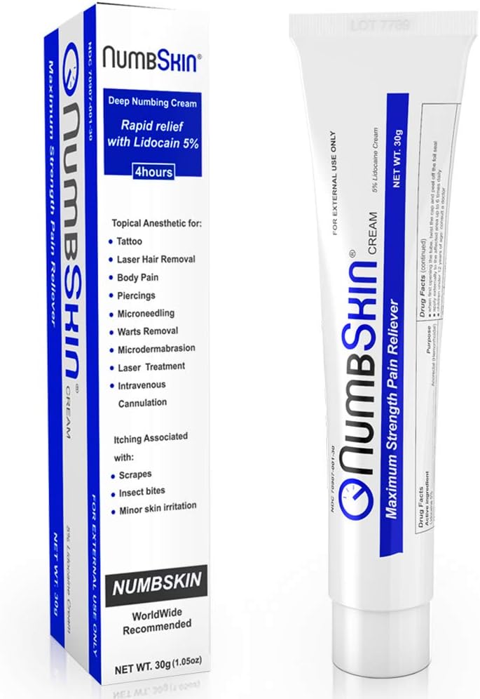 Numbing Cream 5 Lidocaine Topical Anesthetic Fast Acting Tattoo