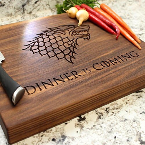 Personalized Chopping Block Custom Engraved Game of Thrones Design (#029) Wedding or Anniversary-Housewarming or Corporate Gift USA Handmade by Wedding Gift Boutique