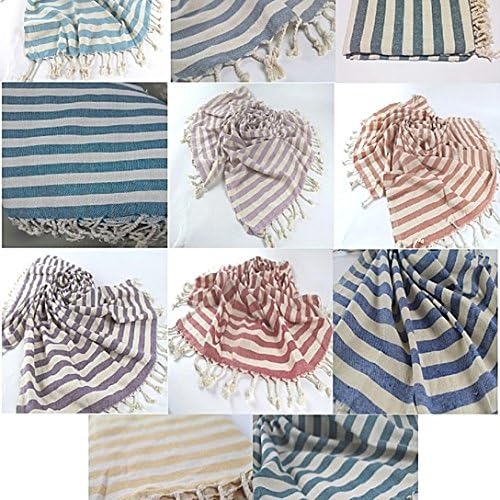 Turkish Towel Bathrobe for Spa,Pool,Massage, Sauna,Beach,Gym,Fitness,Yoga 100% Cotton- Royal Blue and Off White Zebra