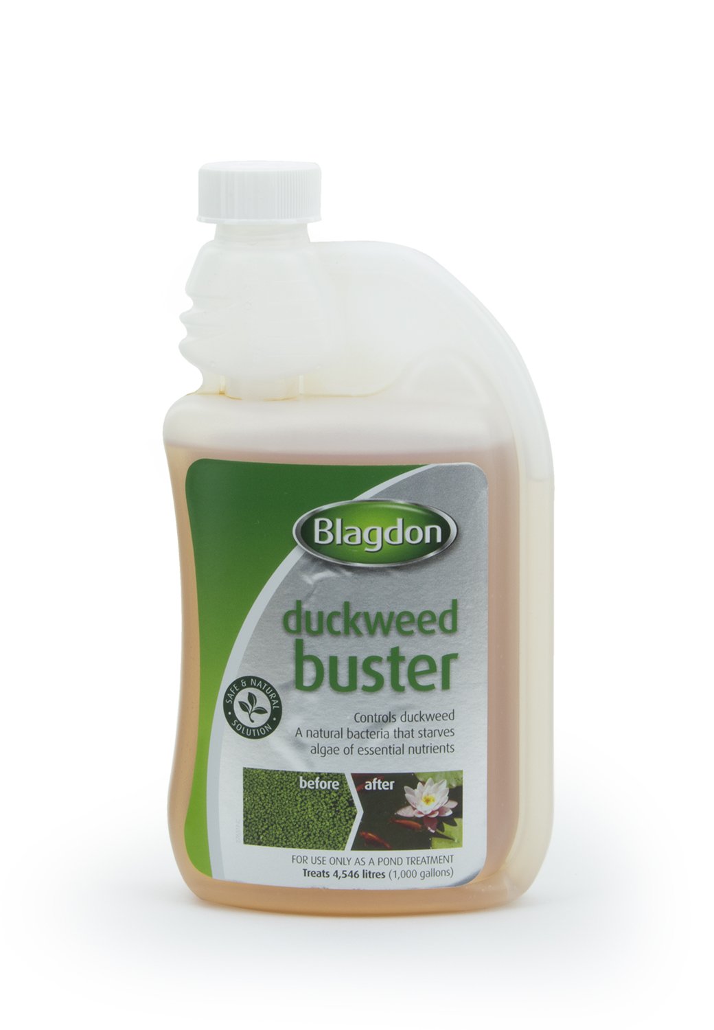 Blagdon Pond Duckweed Buster, Controls Duckweed, Safe and Natural, 500ml, Treats 4,546 Litres of Pond Water