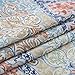 jinchan Medallion Linen Blend Curtains for Living Room Drapes Damask Pattern Flax Draperies Window Treatments for Sliding Glass Doors Bedroom Curtain 2 Panels 84 Inch Long Sage Green