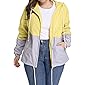 TULGRVE Women's Plus Size Rain Jacket Lightweight Rain Coat Outdoor Hooded Windbreaker