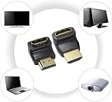 IRYNA 2 Pack HDMI 90 Degree and 270 Degree Adapters Right Angle Extender 4K view 5