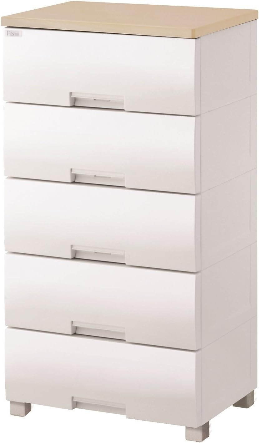 Amazon Co Jp 天馬 チェスト フィッツプラス メープル 5段 幅55 奥行41 高さ105cm ホーム キッチン