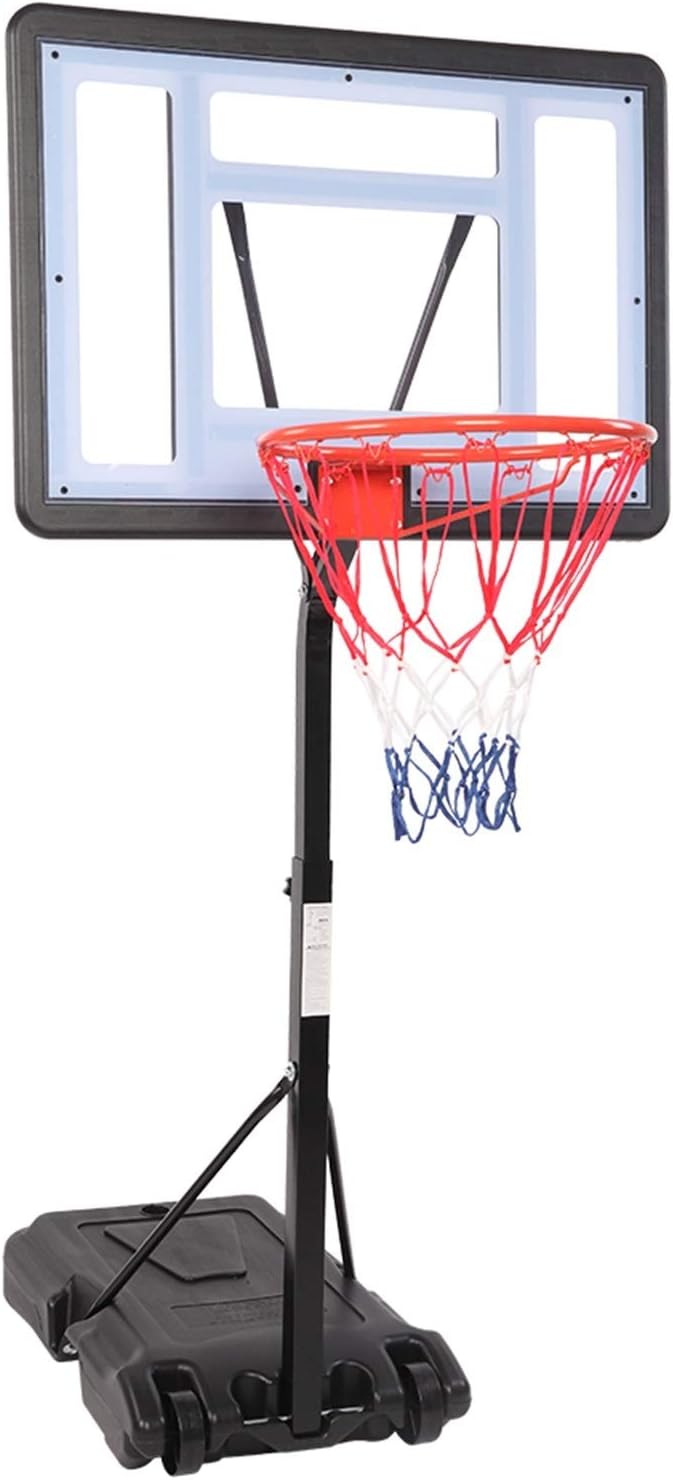 RICHU Basketball Hoop Stand, Portable Movable PVC Transparent Backboard Basketball Stand (Basket Adjustment Height 45''-53'') Maximum Applicable for 7# Ball : Sports & Outdoors