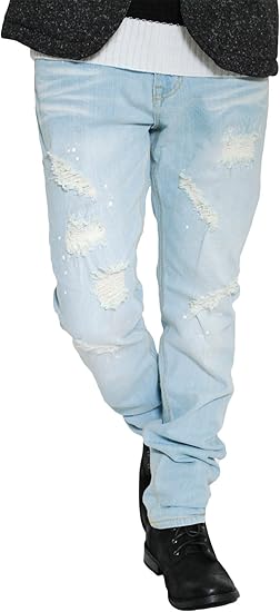 Amazon ロハス Lohas デニム パンツ クラッシュデニム ダメージデニム スキニー メンズ M Lightblue84 ライトブルー84 ジーンズ 通販 Amazon ロハス Lohas デニム パンツ クラッシュデニム ダメージデニム スキニー メンズ M Lightblue84 ライトブルー84 ジーンズ 通販