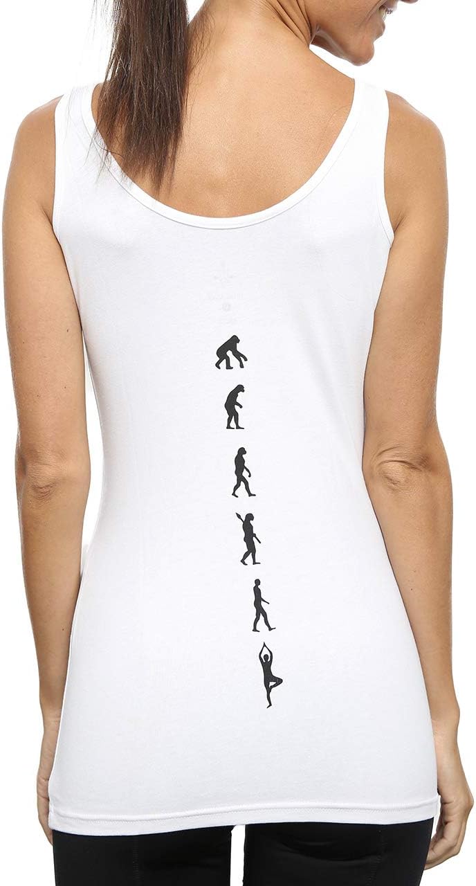 TREELANCE Organic Cotton Yoga Workout Tank Top Moon Phases Shirts Tops Tees Tanks for Women