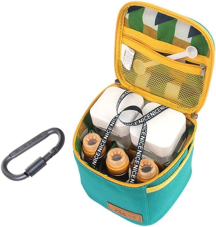 Tumecos 多機能キャンプ調味料収納バッグ スパイス ボックス アウトドア クッキング 収納バッグ 調味料ケース 調味料バッグ クッキング収納バッグ グリーン Tumecos 調味料入れ Amazon