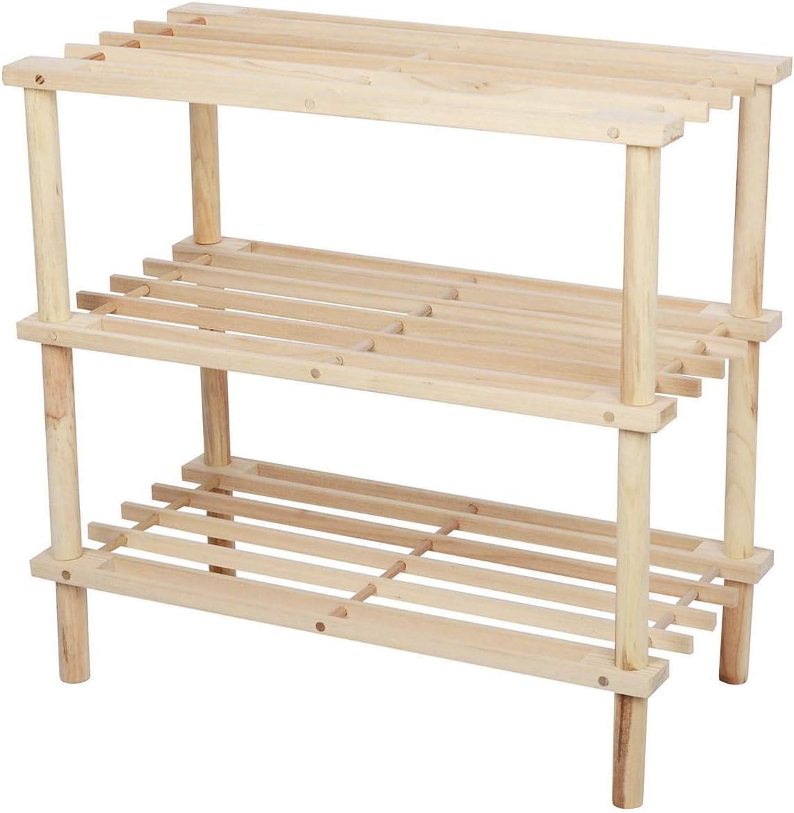 Opulence Trading Contemporary Easy To Assemble 3 Tier Wooden Shoe Rack Amazon Co Uk Kitchen Home