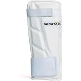 SPORTAXIS Cricket Arm Guard - Dual Strap, Soft Inside Foam, Maximum Protection - White, Essential Cricket Gear for Confident and Stylish Play &ndash; Useful for Long Practice &amp; Playing Sessions