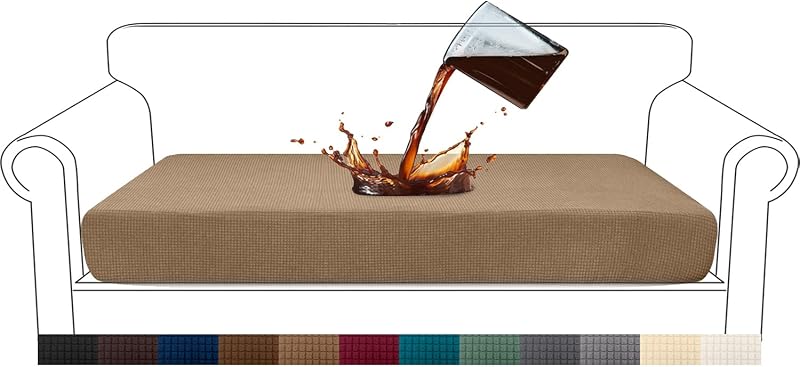 Granbest Premium Water-Repellent Sofa Seat Cover 3 Seater Camel