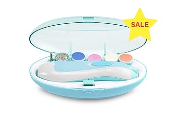 Amazon.com: Cortauñas seguro para bebés con luz LED y 6 accesorios – sin dolor, funciona con pilas. Kit de lima de uñas para bebé, motor silencioso, automático, bueno para bebé, recién nacido,