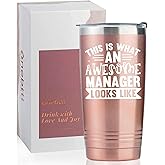 Onebttl Manager Gifts for Women Insulated Stainless Steel Tumblers with Lids Straws, 20oz Funny Manager Gift Idea for Women/Female in Boss Day, Birthday, Christmas, Appreciation - Looks Like