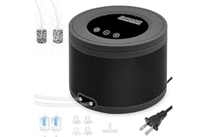 LYPHARD AQUARIUMS Aquarium Air Pump, Dual Outlets 3W Ultra Quiet Aerator for 5-300 Gallon Fish Tank Bubbler Adjustable Air Flow with Accessories
