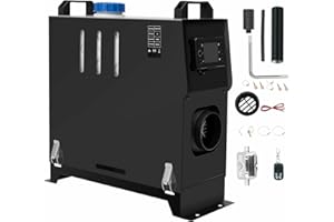 PRIJESSE Diesel Heater All-in-One, 8KW 12V Diesel Air Heater, Portable Diesel Parking Heater, Fast Heating with LCD Monitor & Remote Control, for Car RV Boat Tent Caravan SUV Truck Garage (Black)