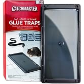 Catchmaster Rat &amp; Mouse Glue Traps 10 Pack, Large Heavy Duty Sticky Traps | Extra Large Glue Trays For Rats, Mice, Snakes &amp; Spiders, Ready To Use Indoor Pest Control For Home, Garage &amp; Basement